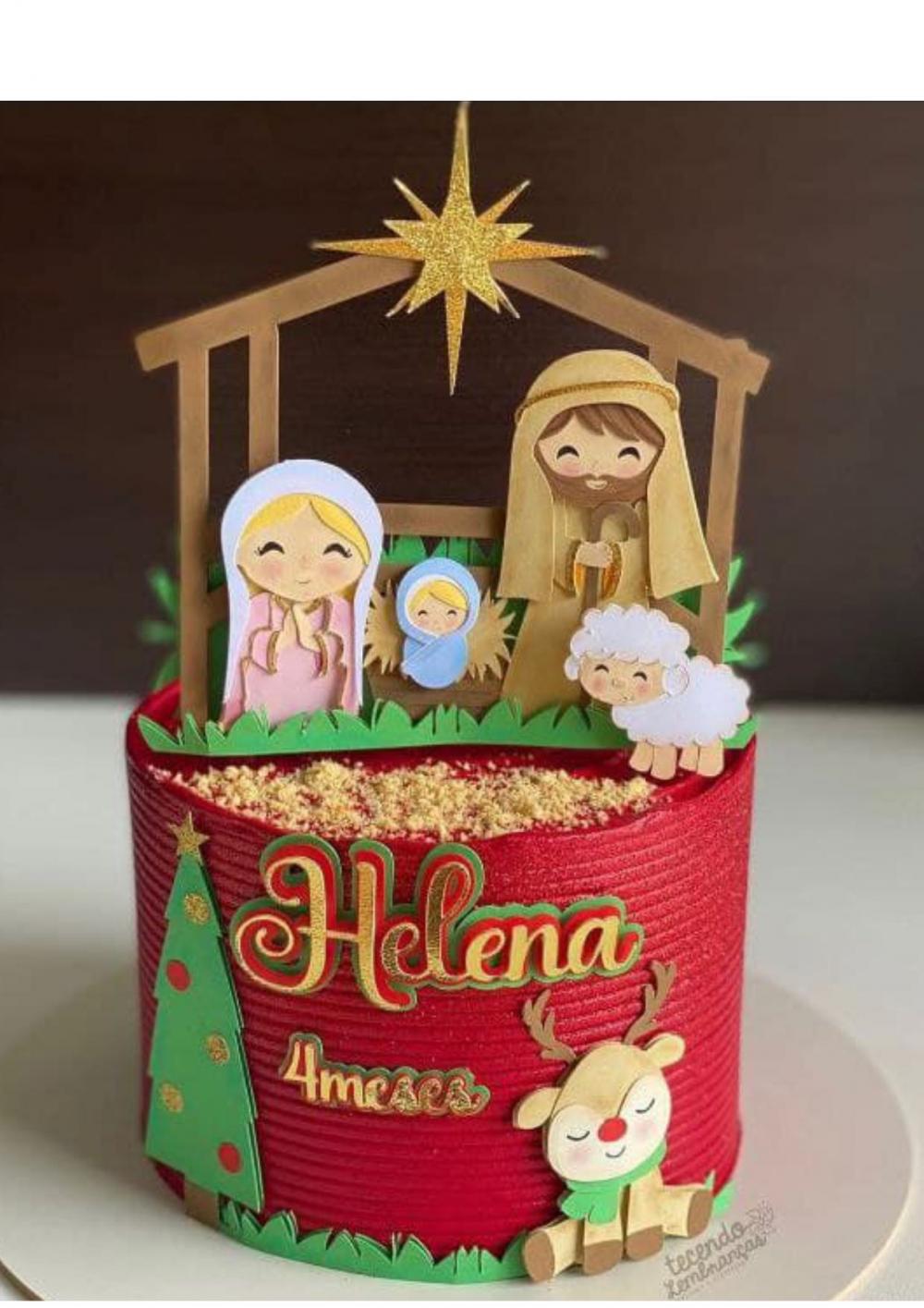 Arquivo de corte topo de bolo Natal