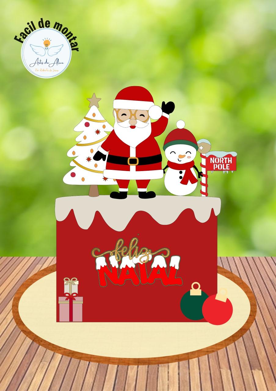 Arquivo de corte topo de bolo Natal