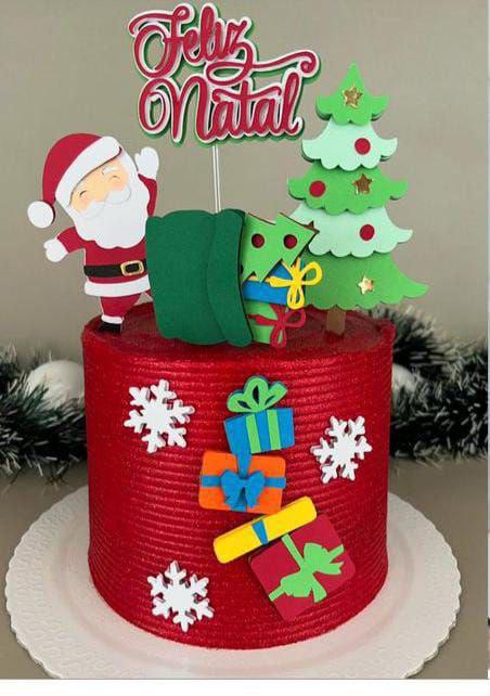 Arquivo de corte topo de bolo Natal