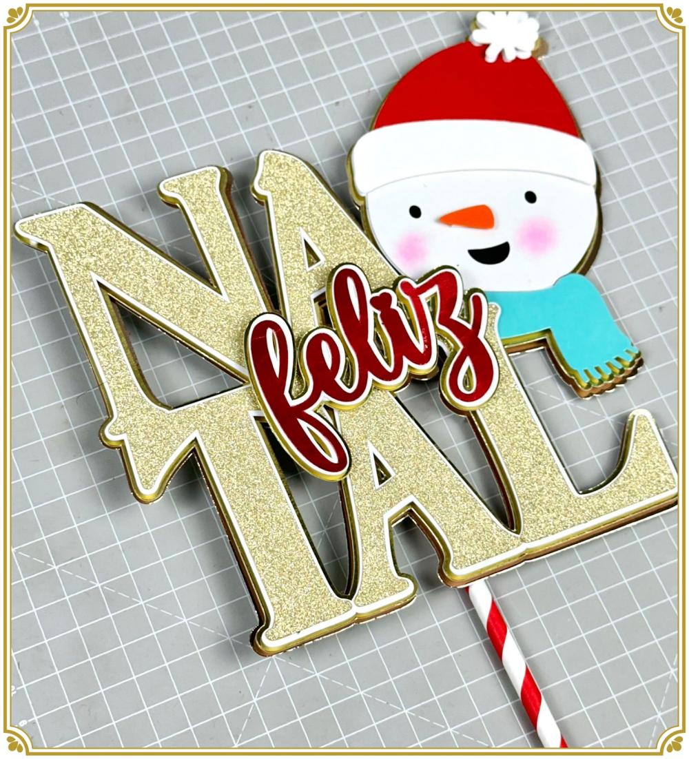 Arquivo de corte topo de bolo Natal