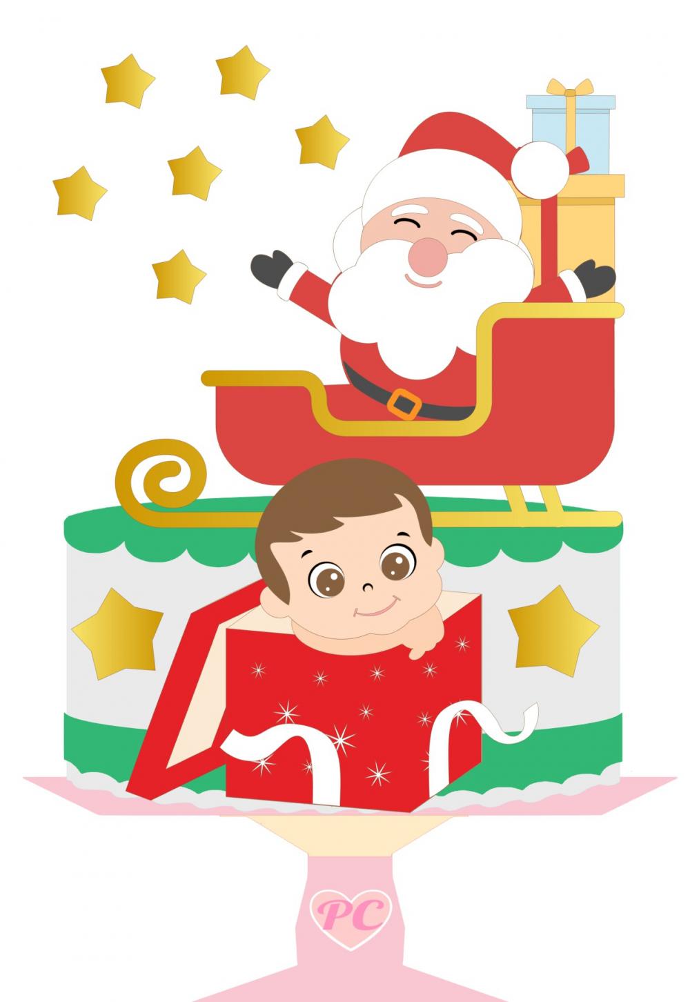 Arquivo de corte topo de bolo Natal