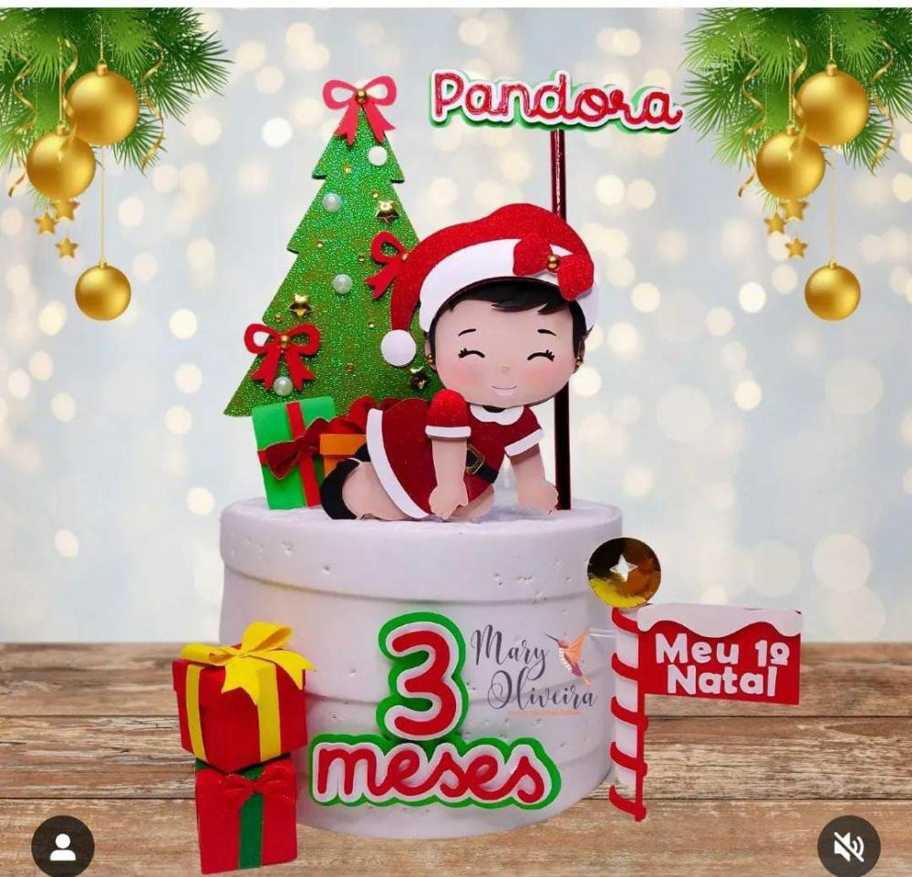 Arquivo de corte topo de bolo Natal