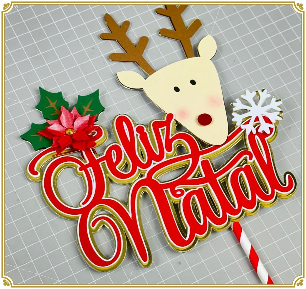 Arquivo de corte topo de bolo Natal