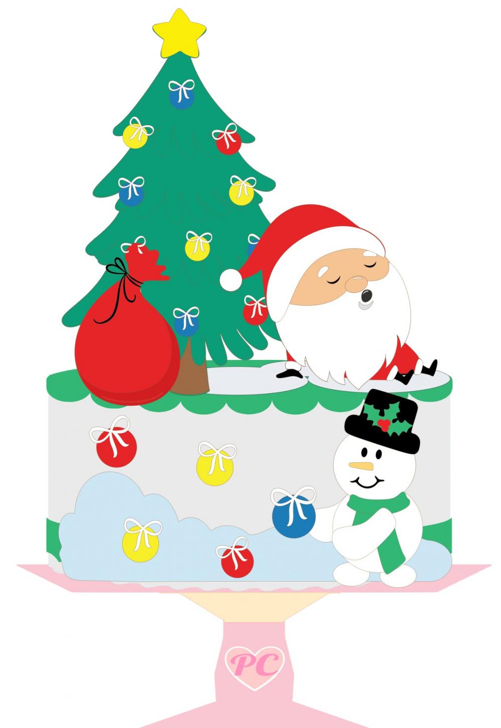 Arquivo de corte topo de bolo Natal