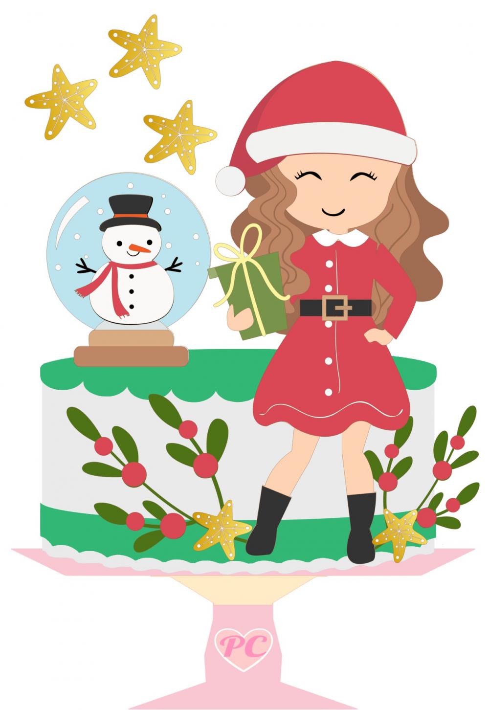 Arquivo de corte topo de bolo Natal