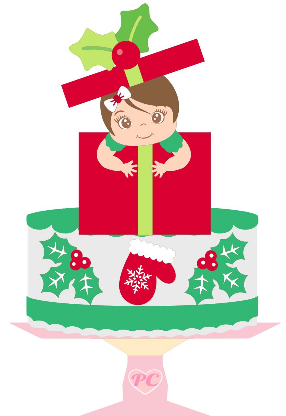 Arquivo de corte topo de bolo Natal