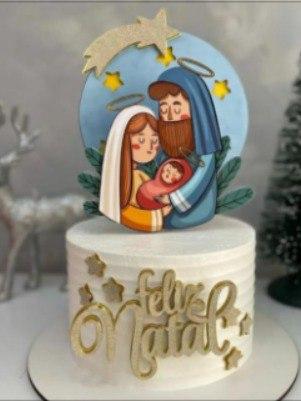 Arquivo de corte topo de bolo Natal