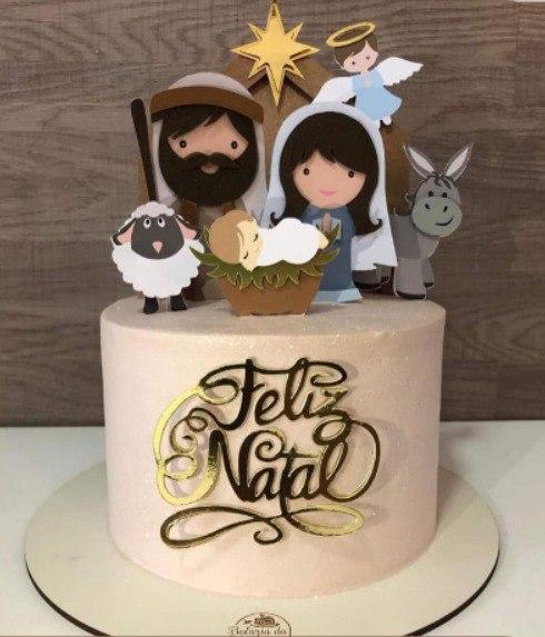 Arquivo de corte topo de bolo Natal