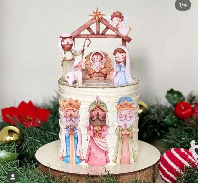 Arquivo de corte topo de bolo Natal