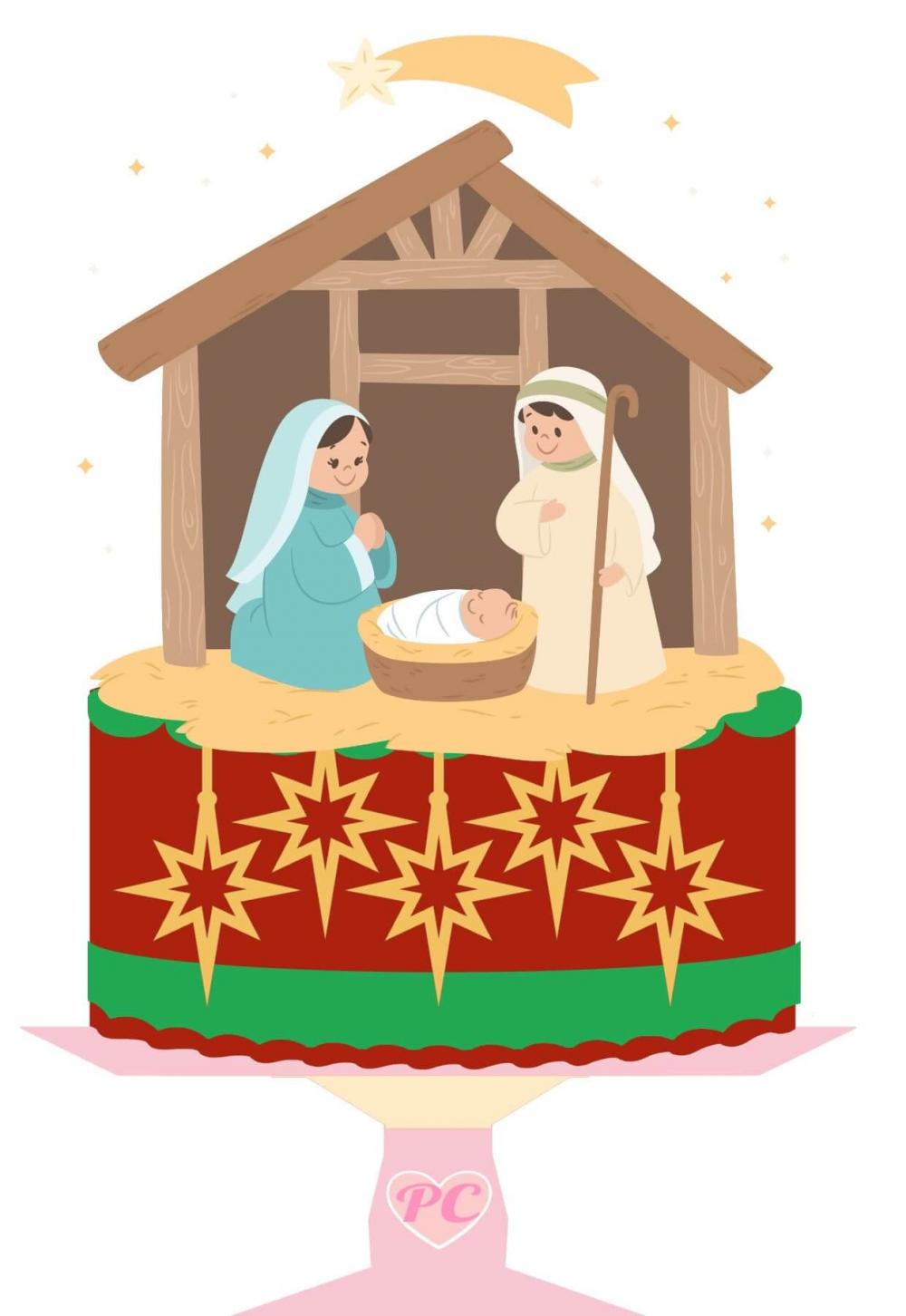 Arquivo de corte topo de bolo Natal