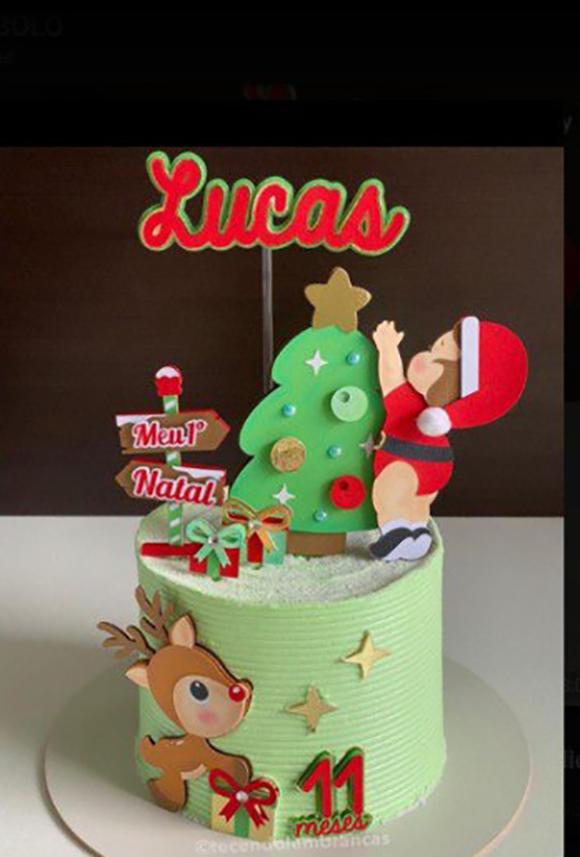 Arquivo de corte topo de bolo Natal