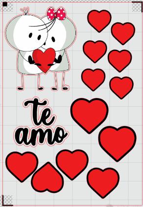 Arquivo de corte topo de bolo Namorado