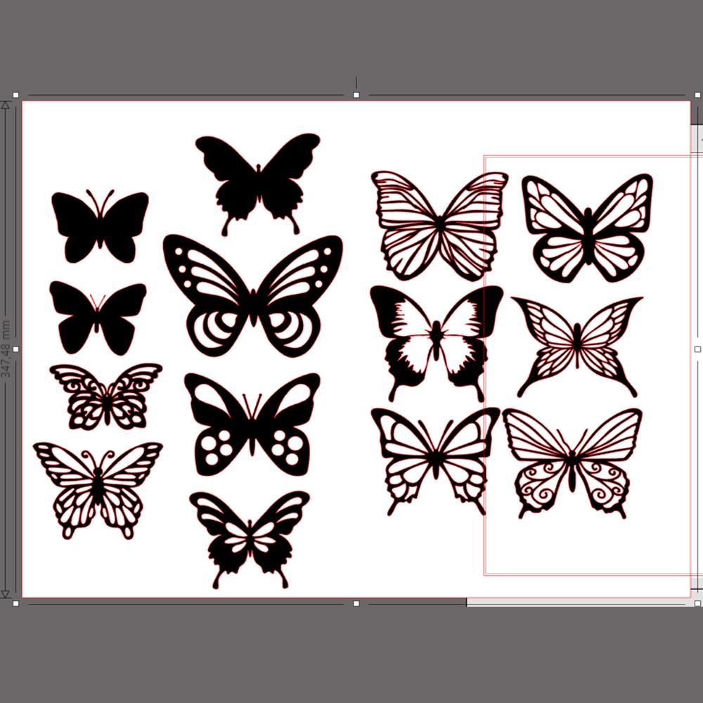 Arquivo de corte Topo de bolo Borboletas