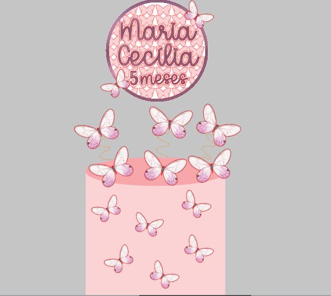 Arquivo de corte Topo de bolo Borboletas