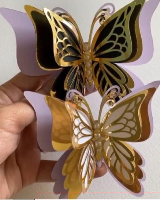 Arquivo de corte Topo de bolo Borboletas