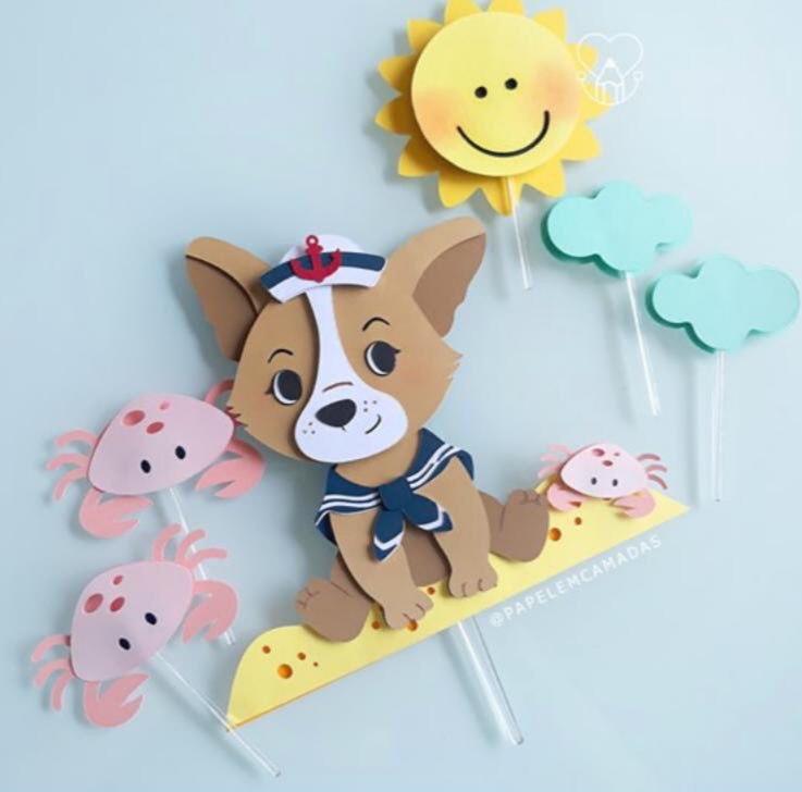 Arquivo de corte topo de bolo Cachorrinho