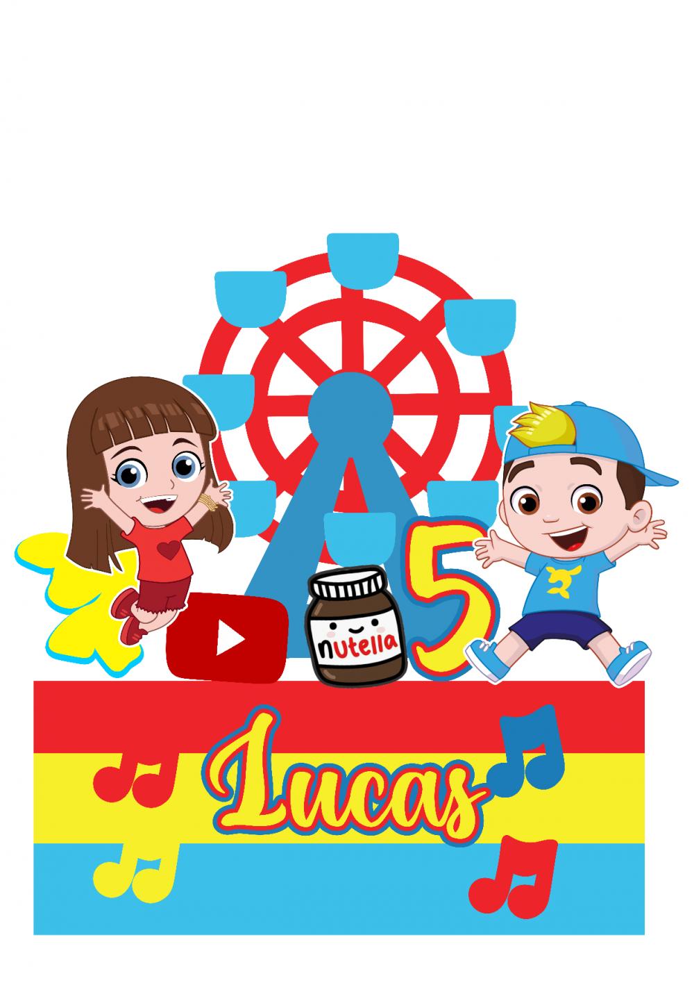 Arquivo de corte topo de bolo Lucas Netto