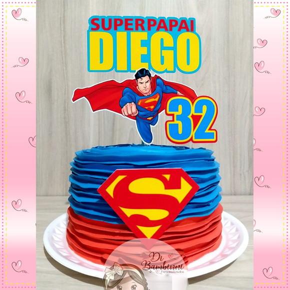 Arquivo de corte topo de bolo Super Homem