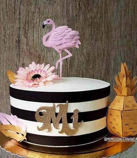 Arquivo de corte topo de bolo Flamingo