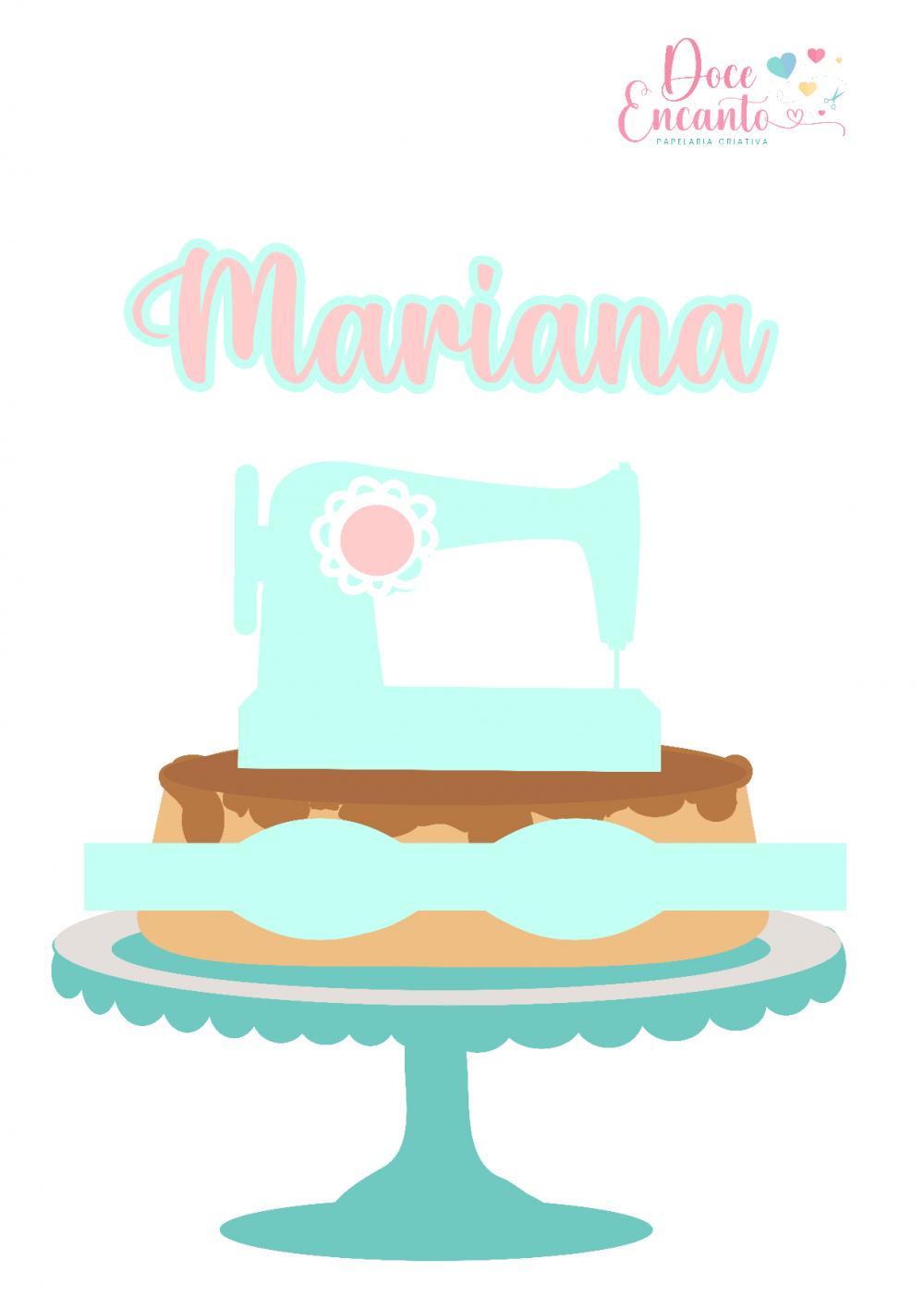 Arquivo de corte  Topo de Bolo Costureira