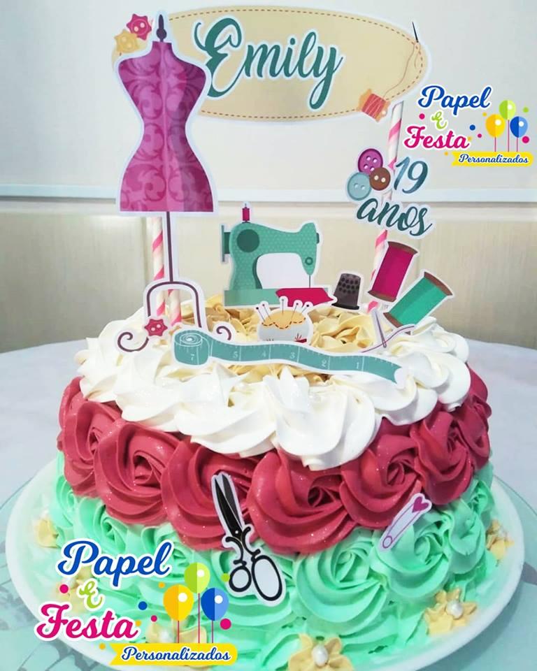 Arquivo de corte  Topo de Bolo Costureira