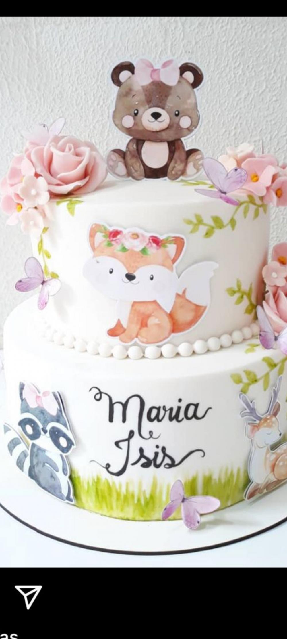 Arquivo de corte topo de bolo animais do Bosque