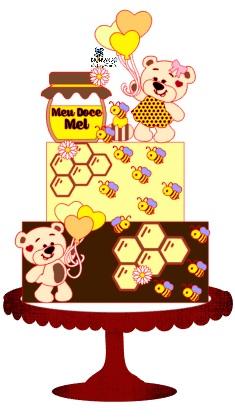 Arquivo de corte topo de bolo ursinha