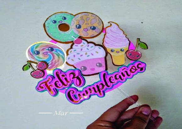 Arquivo de corte topo de bolo Doce