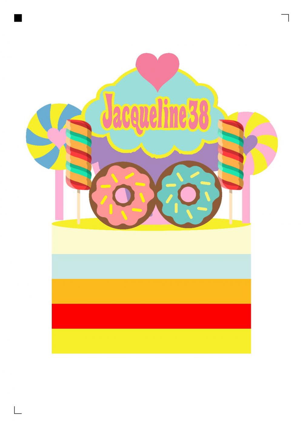 Arquivo de corte topo de bolo Doce