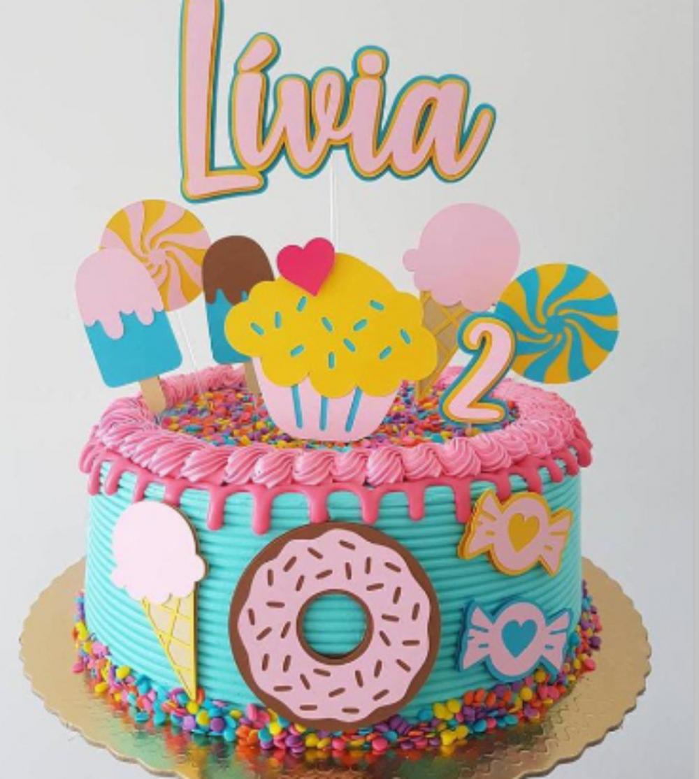 Arquivo de corte topo de bolo Doce