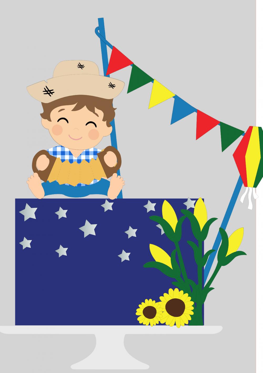 Arquivo de corte topo de bolo arraiá