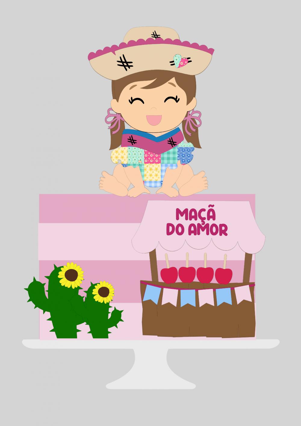 Arquivo de corte topo de bolo arraiá