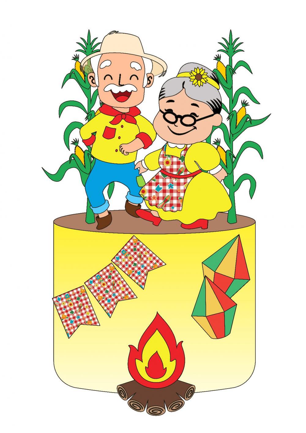 Arquivo de corte topo de bolo arraiá