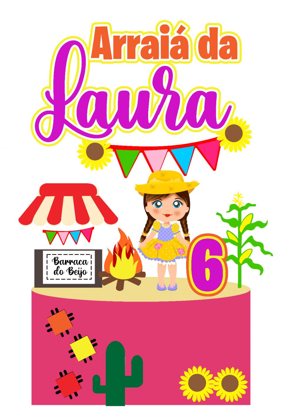 Arquivo de corte topo de bolo arraiá