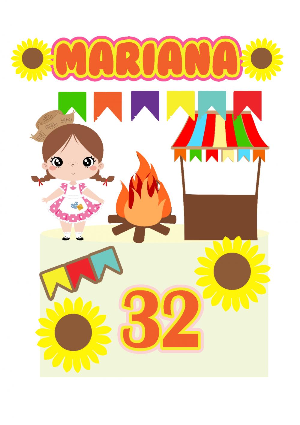 Arquivo de corte topo de bolo arraiá