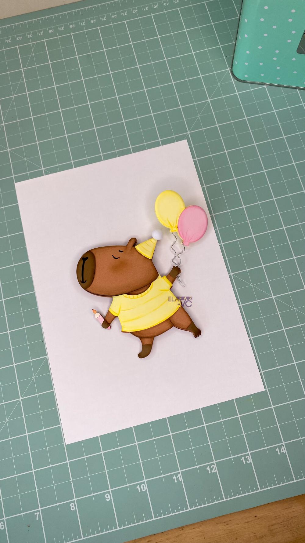 Arquivo de corte topo de bolo Capivara