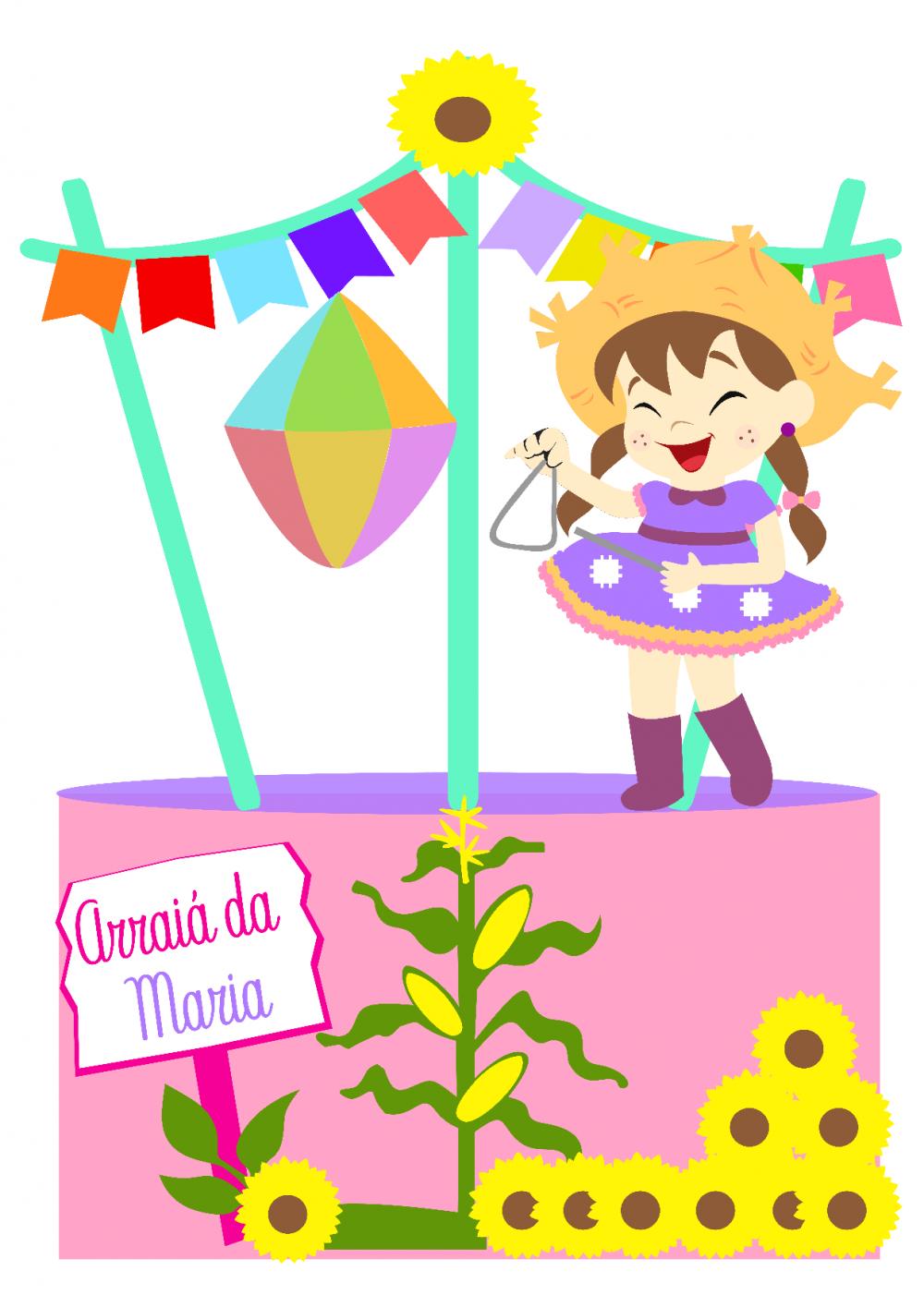 Arquivo de corte topo de bolo arraiá