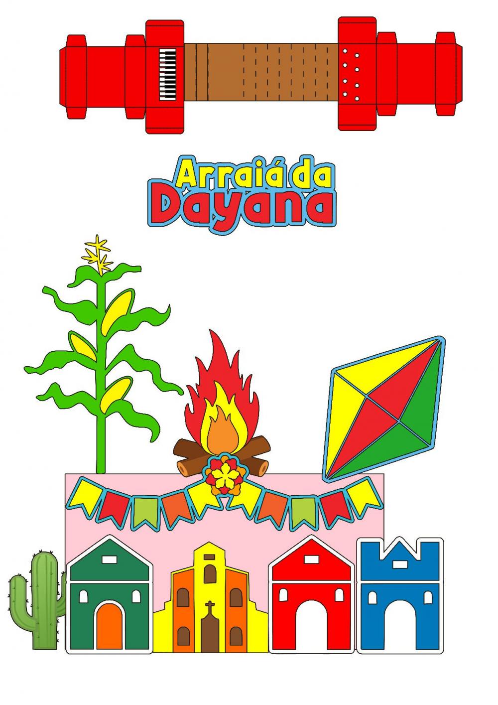 Arquivo de corte topo de bolo arraiá