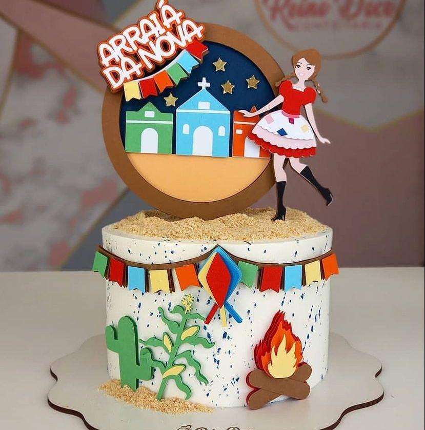 Arquivo de corte topo de bolo arraiá