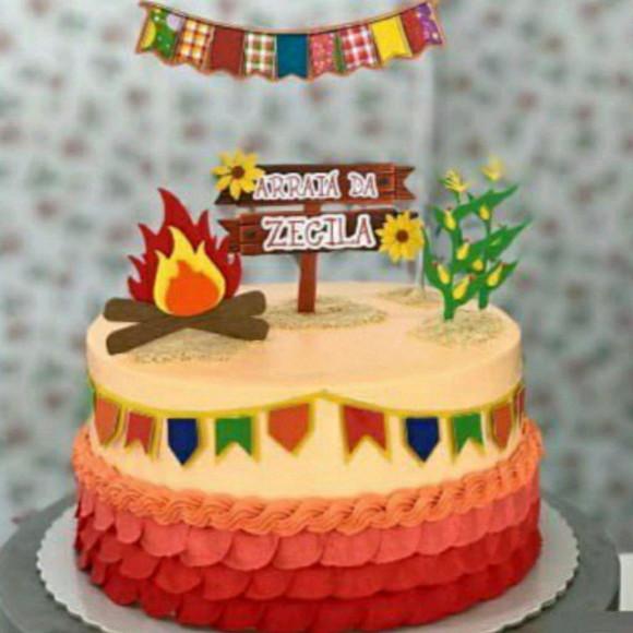 Arquivo de corte topo de bolo arraiá