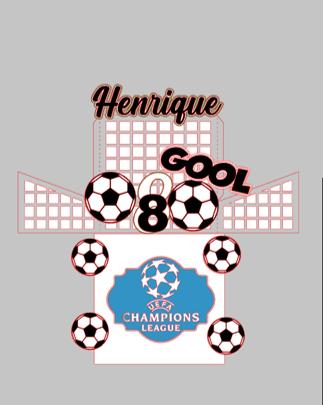 Arquivo de corte topo de bolo Futebol