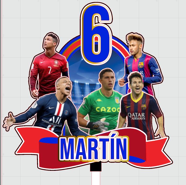 Arquivo de corte topo de bolo Futebol