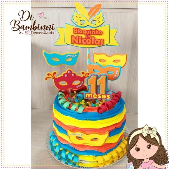 Arquivo de corte topo de bolo Carnaval