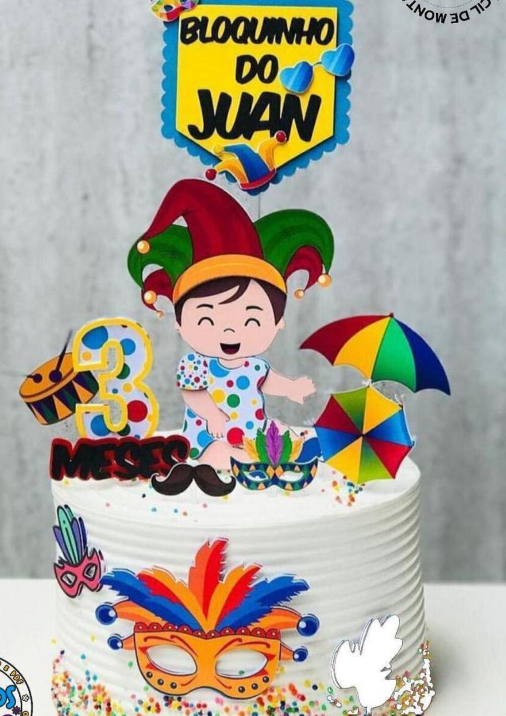 Arquivo de corte topo de bolo Carnaval