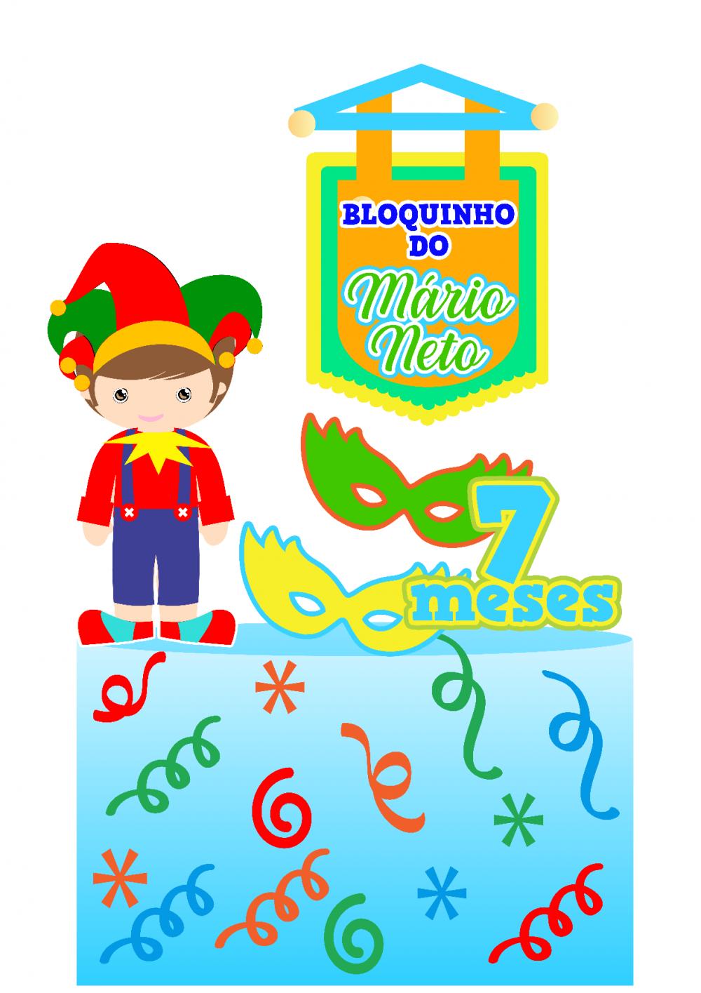 Arquivo de corte topo de bolo Carnaval