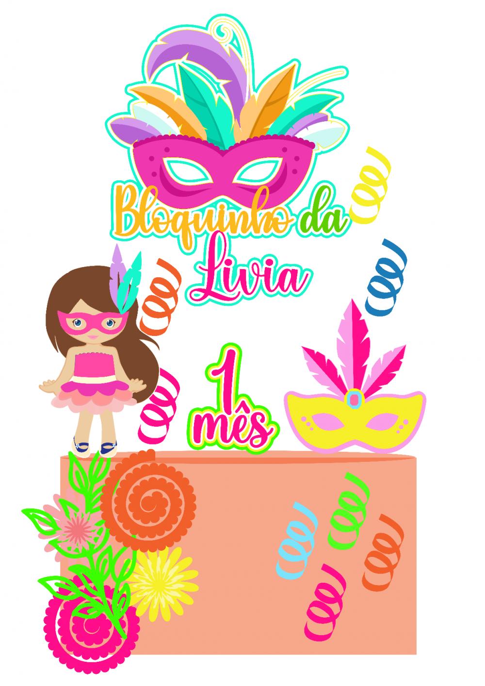 Arquivo de corte topo de bolo Carnaval