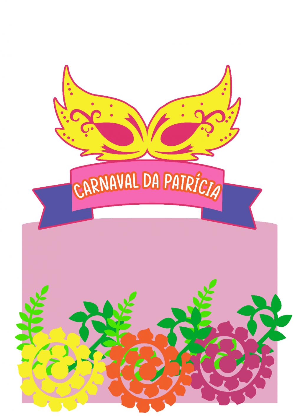 Arquivo de corte topo de bolo Carnaval