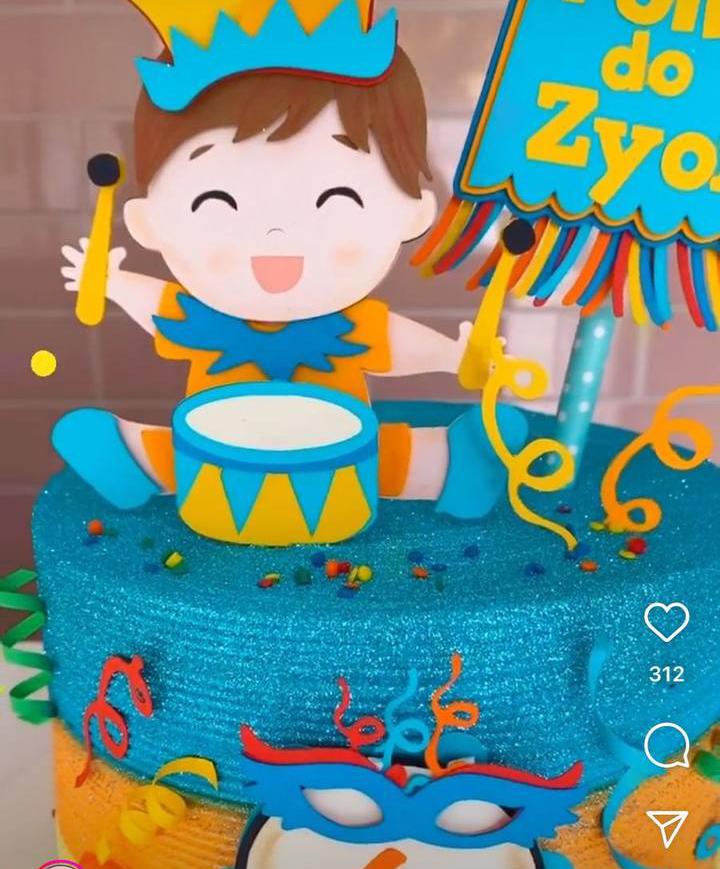 Arquivo de corte topo de bolo Carnaval