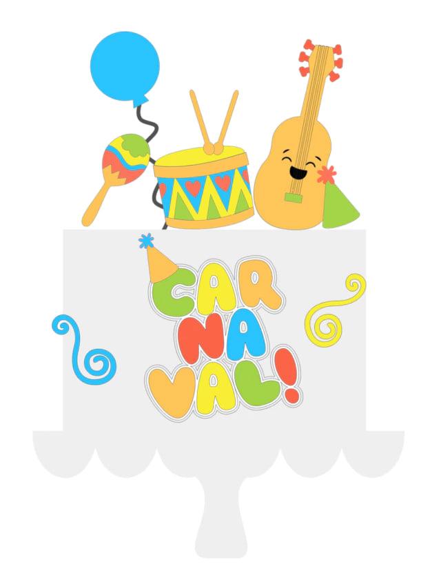 Arquivo de corte topo de bolo Carnaval