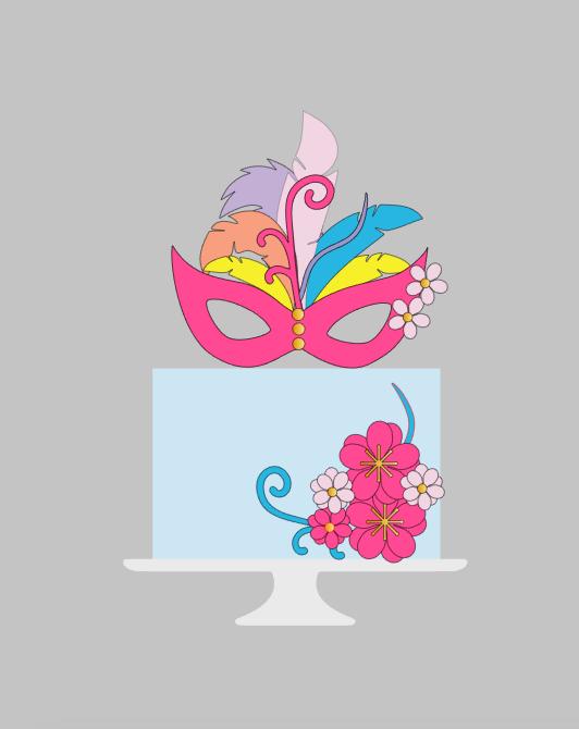 Arquivo de corte topo de bolo Carnaval